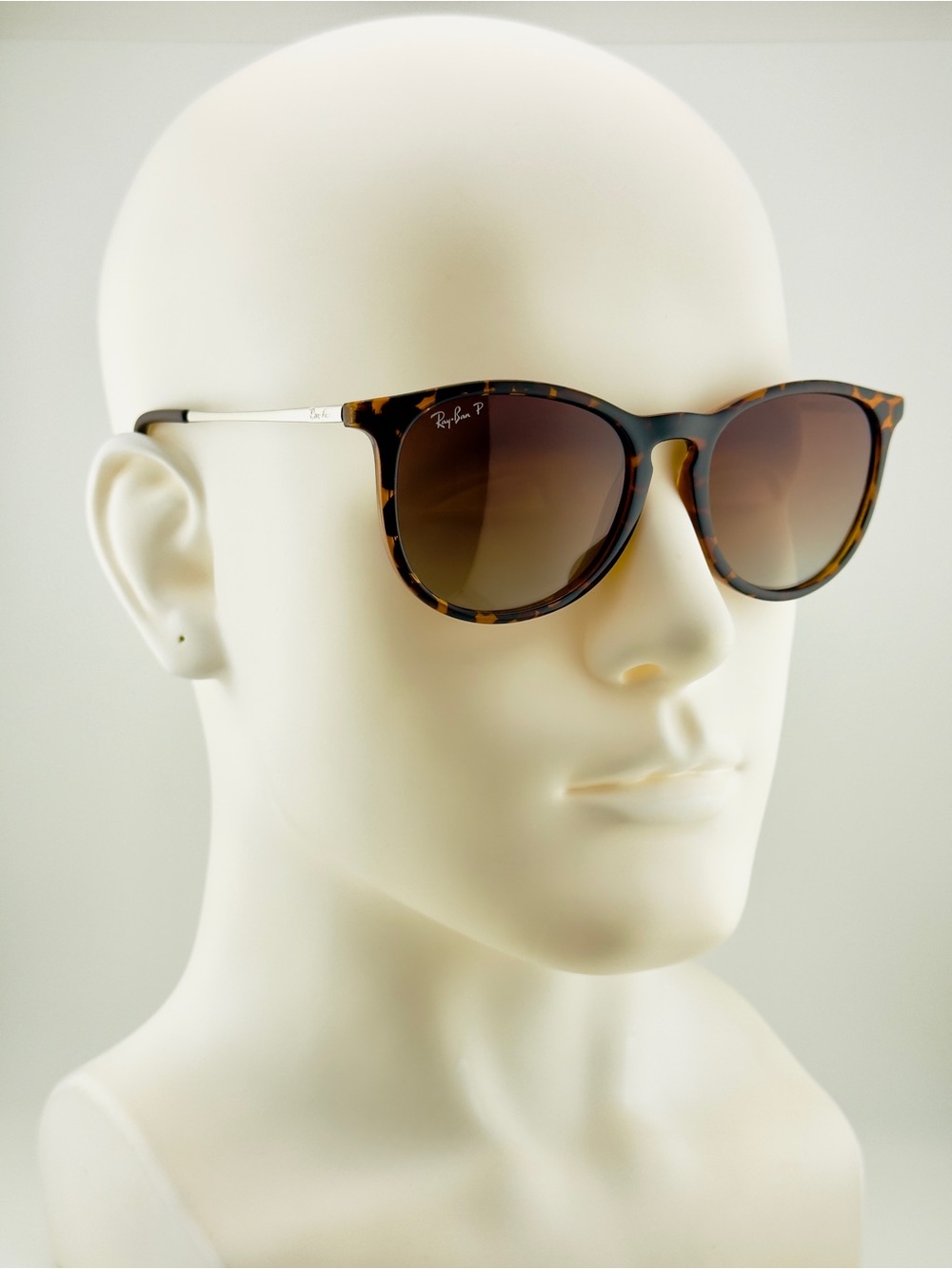 Ray-Ban Erika Classic Sunglasses RB4171 Polished Tortoise Frame Brown Lenses - Picture 2 of 13
